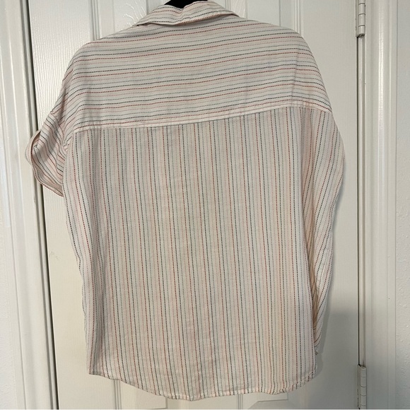 Madewell Courier shirt Small colorful embroidered stripe - Picture 4 of 5